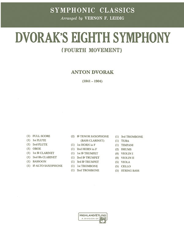 Dvorák's Eighth Symphony, Fourth Movement