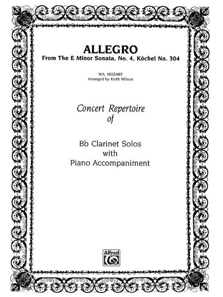 Allegro (from E Minor Sonata #4)