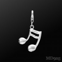 Sterling Silver Charm Semiquaver