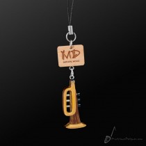 Wooden Strap Trumpet 3D Dark